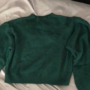Small Shein green crop sweater